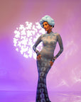IRIS DEGRADED DRESS