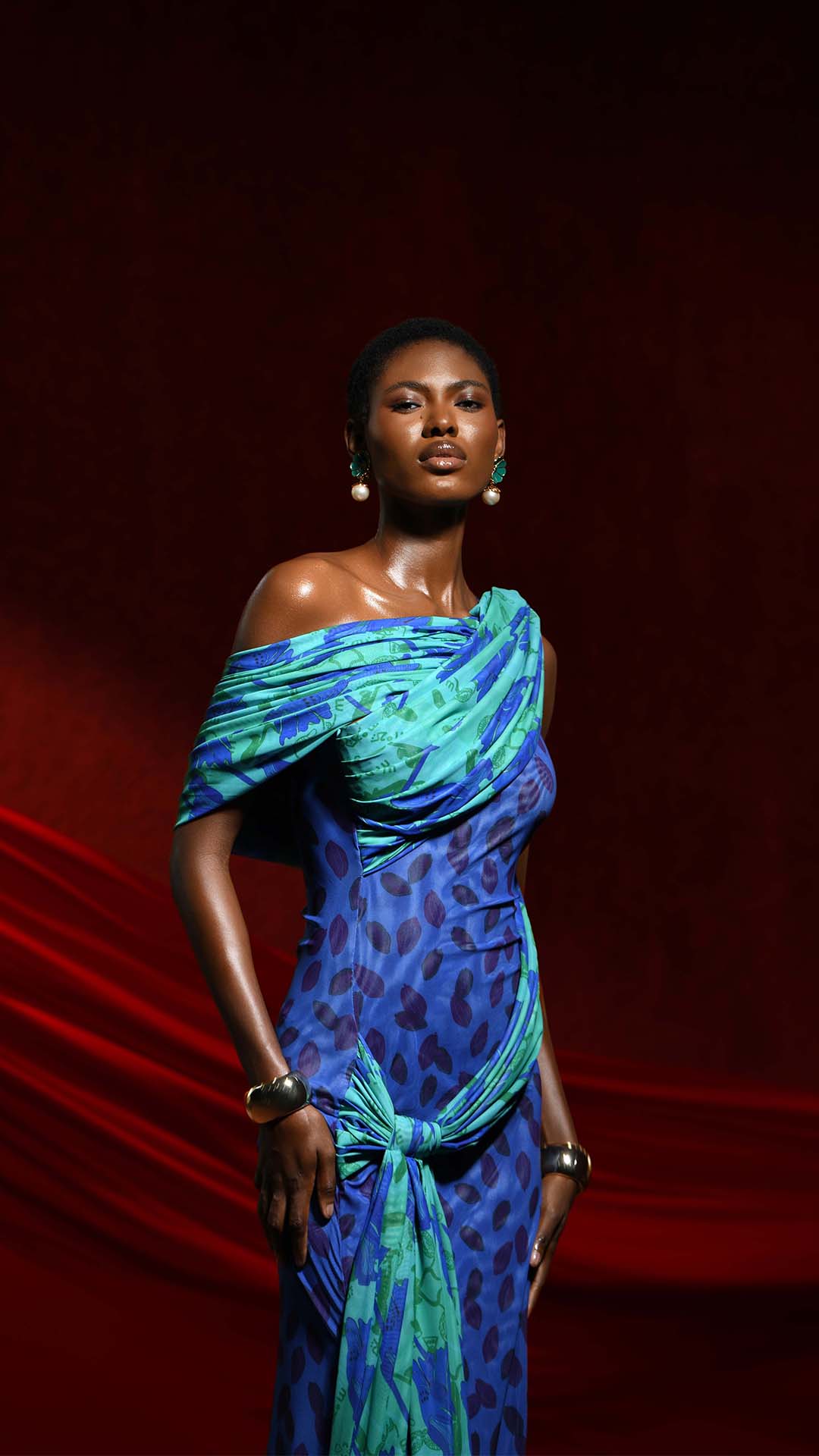 IDUNNU DRESS L / COCOA TEAL BLUE / TALL