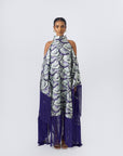AMAYA COLD SHOULDER KAFTAN JACQUARD