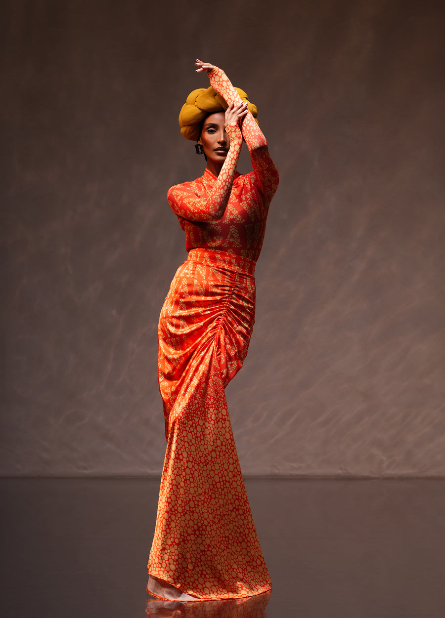 IRIS MESH BODY SUIT CIRCLES