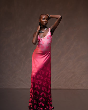 DEGRADED LYCRA SLIP DRESS