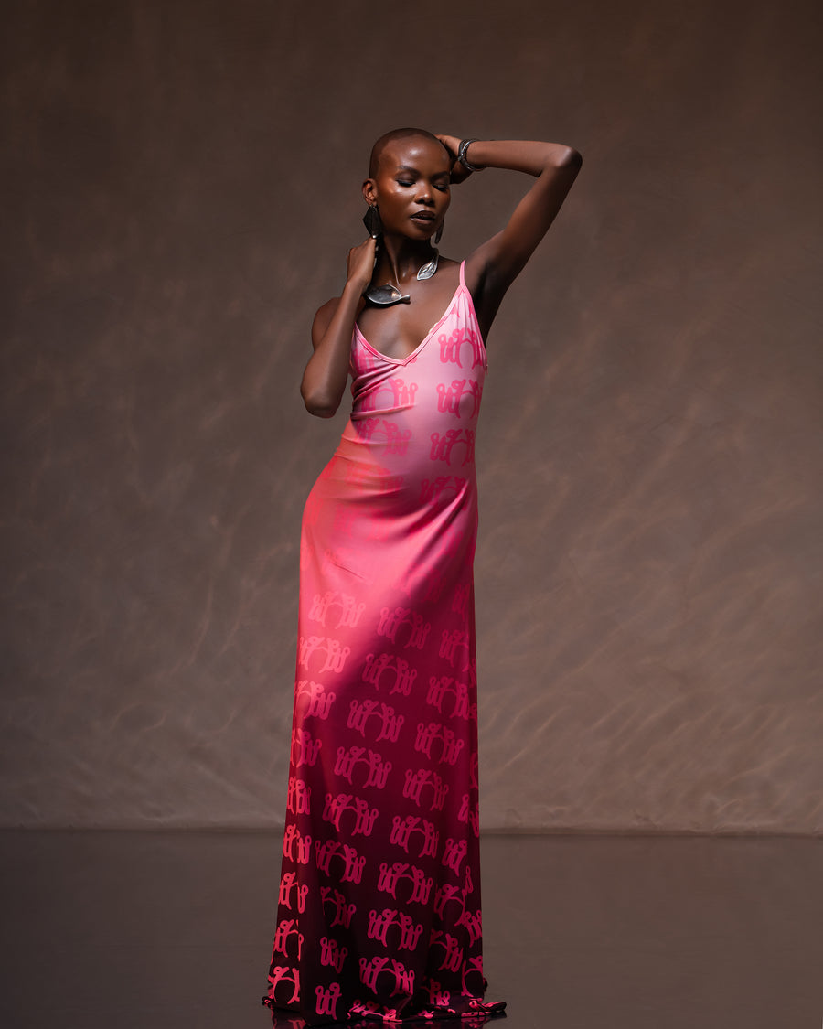 DEGRADED LYCRA SLIP DRESS