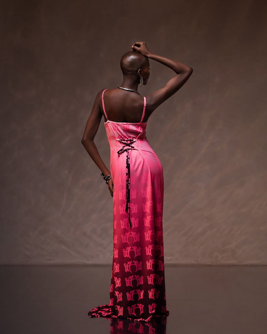 DEGRADED LYCRA SLIP DRESS