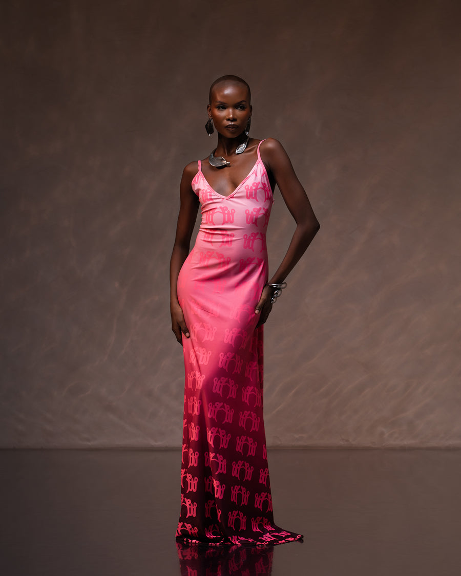 DEGRADED LYCRA SLIP DRESS