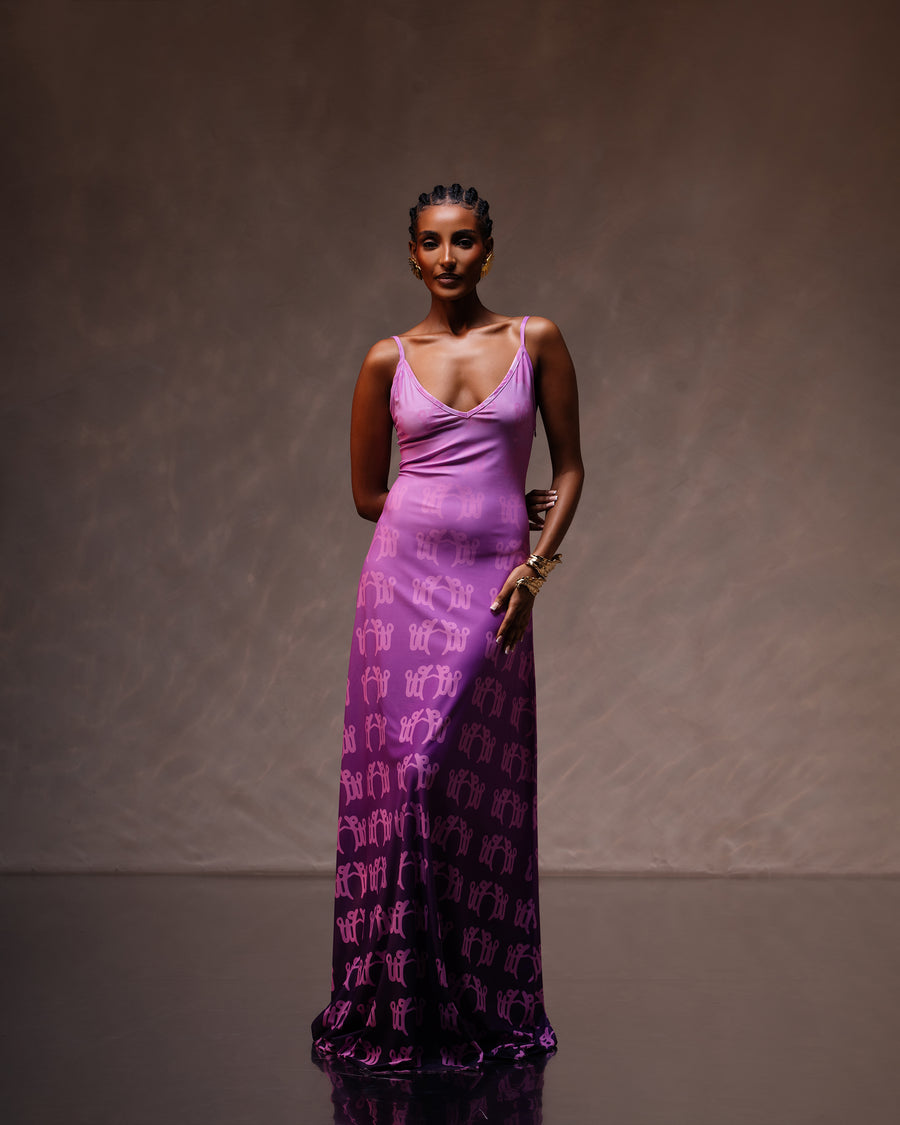 DEGRADED LYCRA SLIP DRESS