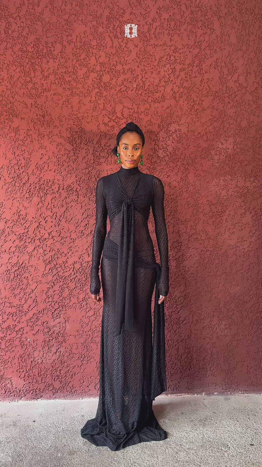 ADUN DRESS BROCADE MESH