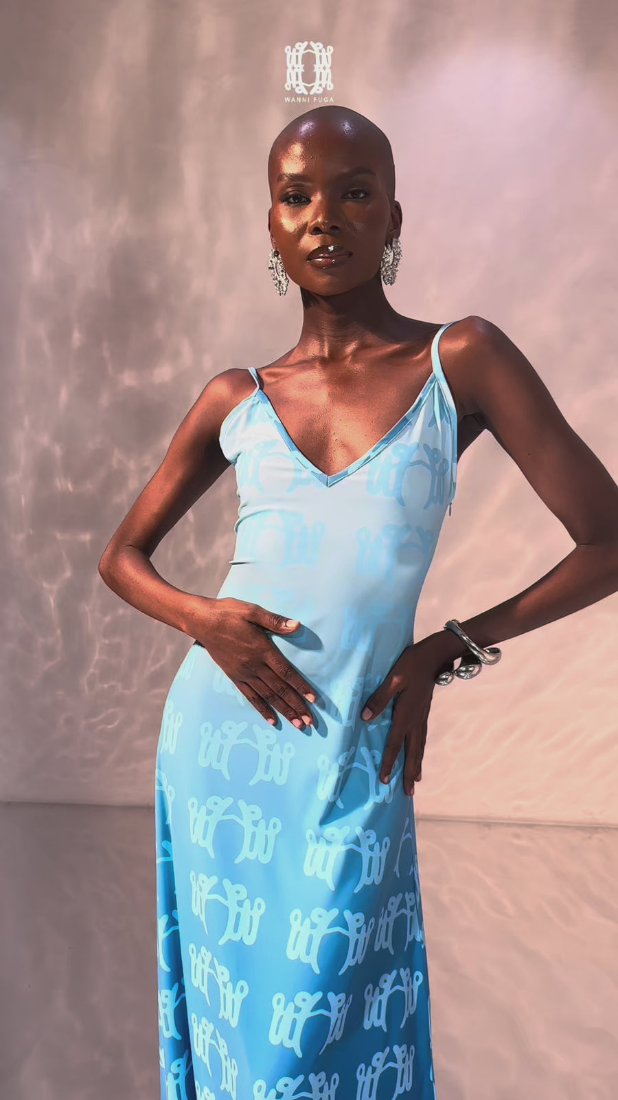 DEGRADED LYCRA SLIP DRESS