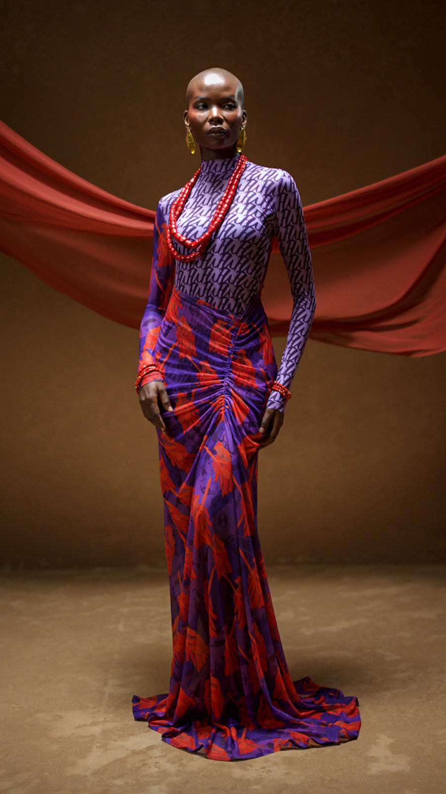 LILY DRESS EYO/CALLIGRAPHIC